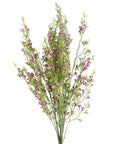 Pack of 6 x 100cm Artificial Foliage Stem with Small Flowers - Purple-0