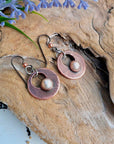 Copper Pearl Earrings - Crystal Jewelry | Handmade by Blackbird & Sage