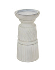 Hand Carved White Candle Holder