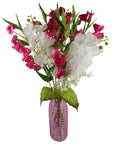 Pack of 6 x 100cm Trumpet Artificial Flower Stem Fuchsia Pink-4