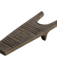 Handcrafted cast iron boot jack with rustic brown patina for effortless boot removal, durable entryway decor by RoomLondon at brixbailey.com