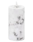 Luxe 3x6 Marble LED Candle | Elegant Natural Glow