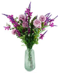 Pack of 6 x Artificial Flowers Pink Carnation Stem - 4 Flowers 70cm-4