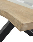 Rustic Live Edge Acacia Coffee Table | Natural Wood Centerpiece