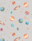 Watercolour Planet Wallpaper | Solar System, Stars & Rockets | Kids Bedroom