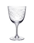 Crystal Wine Glasses with Fern Design