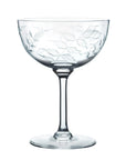 Crystal Champagne Saucers with Fern Design