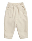 Fleece Lined Corduroy Baby Trousers in Beige