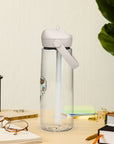 Flip straw water bottle