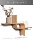Curved Wooden Floating Shelf