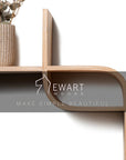 Curved Wooden Floating Shelf