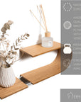 Floating Wooden Wall Shelf - Luno