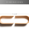 Floating Wooden Wall Shelf - Oval