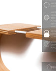Floating Wooden Wall Shelf - Oval