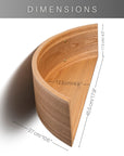 Floating Wooden Wall Shelf - Pie