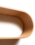 Floating Wooden Wall Shelf with S Shape Design