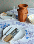 Flora Blue Tablecloth