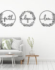 Faith Hope Love Metal Wall Art