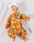 Hippie Baby Bamboo Zip Onesie - Soft, Stretchy & Eco-Friendly Sleeper by NIXX BABY at brixbailey.com