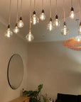Flush Mount Long Drop Cluster Pendant Light