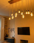 Flush Mount Long Drop Cluster Pendant Light