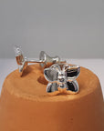Flutterby' Silver Stud Earrings
