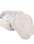 Foam Baby Ball Pit in Ecru Flower Print