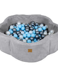 Grey Foam Flower Baby Ball Pit