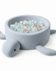 Foam Baby Ball Pit Turtle in Dusty Ice Blue Boucle