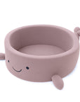 Whale Shaped Foam Baby Ball Pit in Raspberry Glaze Pink Boucle