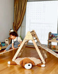Foldable Climbing Triangle with 2 Ramps | Pikler Triangle for Kids-1