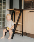 Foldable Kitchen Helper Tower with Safety Rail