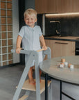 Foldable Kitchen Helper Tower with Safety Rail