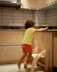 Foldable Montessori Kitchen Step Stool-4