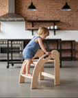 Foldable Montessori Kitchen Step Stool-1