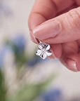 Forget-Me-Not Flower Personalised Silver Charm