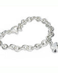 Forget-Me-Not Silver Personalised Charm Bracelet