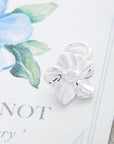 Forget-Me-Not Flower Personalised Silver Charm