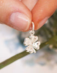 Four Leaf Clover Silver Charm