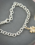 Four Leaf Clover Silver Charm