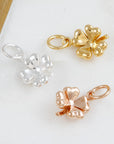 Four Leaf Clover Silver Charm