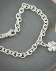 Four Leaf Clover Silver Charm