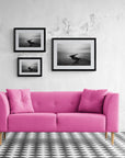 DISCOVER THE SERENITY OF DIAFANI: A CAPTIVATING BLACK AND WHITE LANDSCAPE PRINT by George Tatakis at brixbailey.com