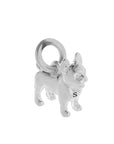 French Bulldog Silver Dog Charm