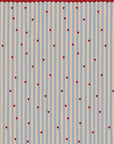 French Stripe Hearts Wallpaper Red and Pastel