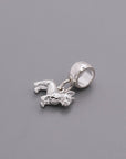 French Bulldog Silver Dog Charm