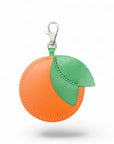 Handmade Leather Fruity Bag Charm – Orange