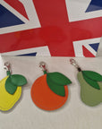 Handmade Leather Fruity Bag Charm – Lemon
