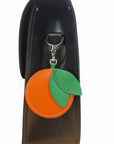 Handmade Leather Fruity Bag Charm – Orange