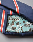 navy and red club stripe tie